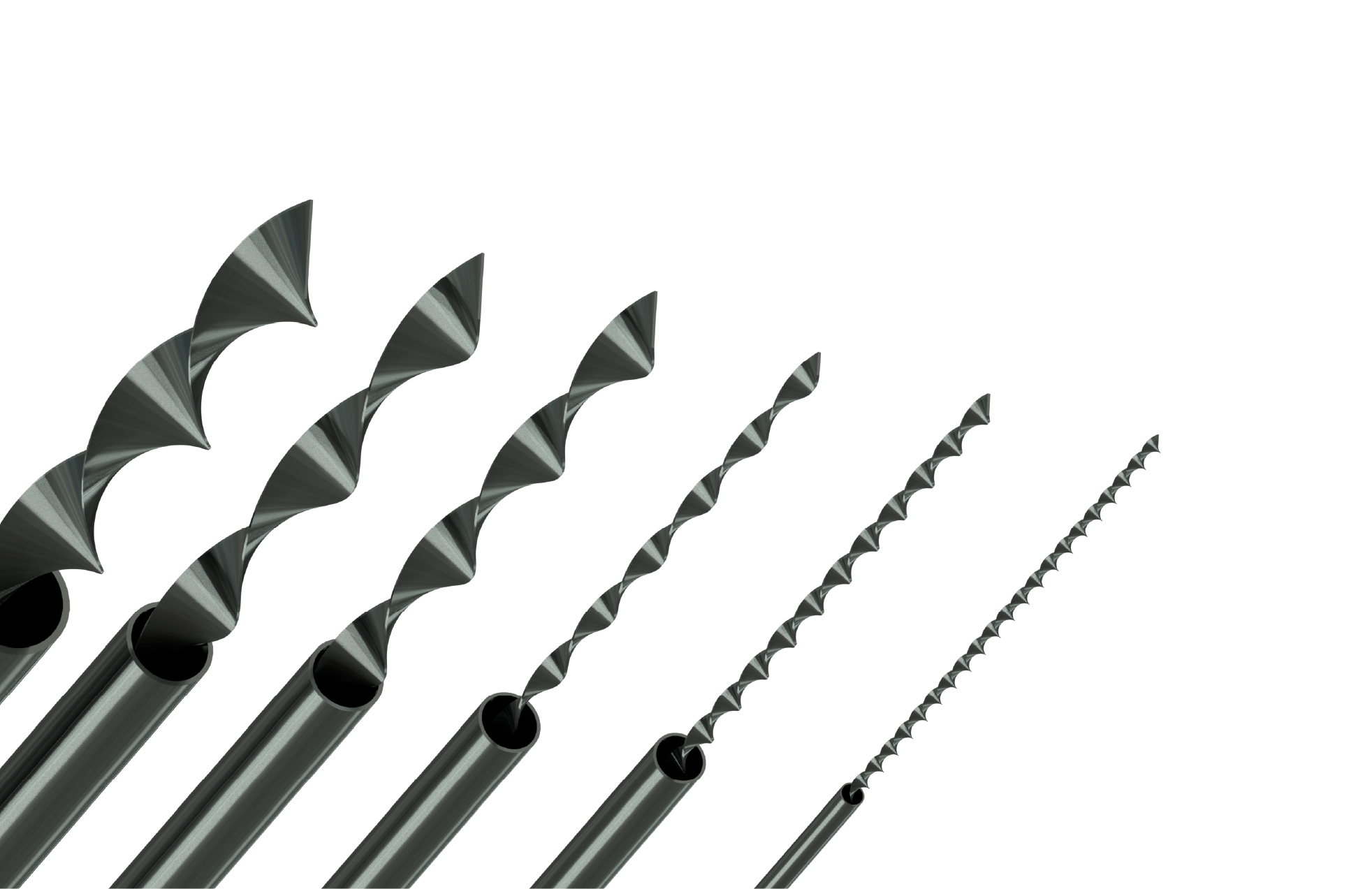 Various Sizes of Twisted Tape Turbulators